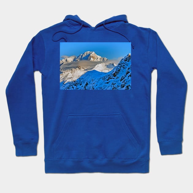 Mont Blanc Les Arcs French Alps France Hoodie by AndyEvansPhotos